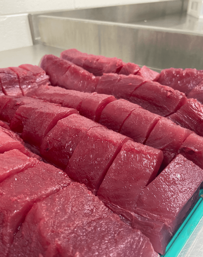 Fresh wild caught tuna steaks