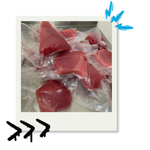 Vacuum sealed tuna loins